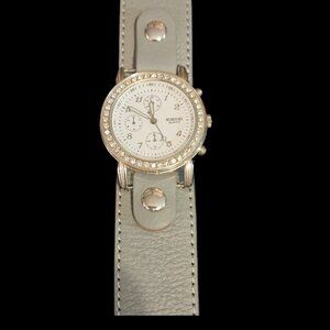 Premier Designs “Rumours”  Watch – Gray Studded Strap (NWOT – Needs Battery)